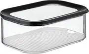 Mepal Cheese Box - Storage Box with Lid for Cheese Chunks & Slices – Airtight Cheese Storage - Fridge Organizers - 2000 ml - Black