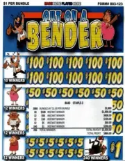 Out on a Bender Pull Tab Game Entertainment Only FREE Ship US Only