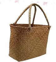 Zerodeko Handmade Woven Flower Basket for Green Plants Seagrass Storage Pot for Home Multi Purpose Container for Bedroom and Outdoor Use