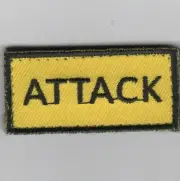 USAF AIR FLIGHT SUIT SLEEVE ATTACK YELLOW HOOK LOOP EMBROIDERED JACKET PATCH