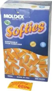 Softies 6600 Uncorded Noise Reduction 33 db Disposable Shooting Sleep Earplugs