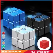 Infinity Cube Fidget Toys Metal Magic Puzzle Sensory Autism ADHD Stress Relief-