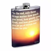 Buddha Quote Em1 Flask 8oz Stainless Steel Hip Drinking Whiskey