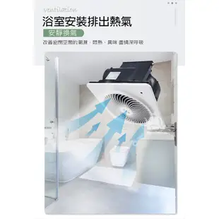 【勳風】14吋/18吋 DC直流變頻換氣扇 吸頂扇 浴室通風扇 排風扇(可遙控) 超省電 超靜音(不含安裝)