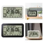 Digital Wall Clock Decor Large Number Temperature Humidity Display Calendar
