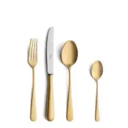 Cutipol Alcantara Matte Brushed Gold Plated 24 Piece New