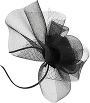 [Ipetboom] Headband Women Vintage Fascinator Hair Accessory Mesh Plume Hairband for Party Headwear for Women