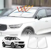 X-Car WindScreen Sun Shade Compatible with Volvo XC40 2018-Onwards UV Block Foldable Wind Screen Wind Shield Shade