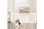 Wooden Pet Gate Dog Fence Retractable Barrier Portable Door