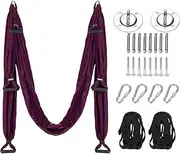 Aerial yoga towel, yoga hammock, swing towel, yoga rope set anti-gravity, yoga swing nylon, mounting accessories, aerial yoga towel non-slip, yoga leg stretcher fitness