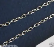 15ft Antiqued Silver Plated Round Cable Chain 2.6X3.9mm