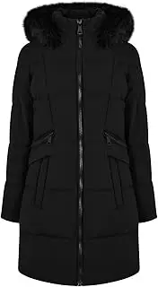 [DKNY] Women's Faux-Fur Trim Hooded Puffer