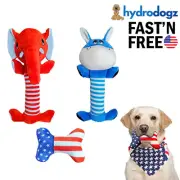 2 Pack Plush Squeaky Dog Chew Toy Bundle Cute Soft Interactive Aggressive