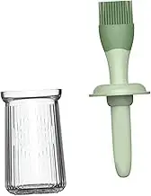 Oil Dispenser with Brush - Glass Olive Oil Dispenser for Kitchen, 3 in 1 Oil Dispenser Bottle with Silicone Basting Brush for Cooking Vinegar Sauce BBQ Grill Frying