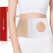 DERAYMI Ostomy Belt, Stoma Hernia Support Belt for Men Women Abdominal, Colostomy Belt for Post Operative Care, Ostomy Stealth Belt Helping Fix Stoma Bag in Place Size L