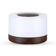Upgraded Essential Oil Diffuser 500Ml With 7 Color Lights And 4 Timer Humidifier Auto Shut Off Function Dark Wood Grain Aromatherapy