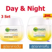 3x Garnier Light Complete Whitening Serum Dark Spot Remover Day&Night Face Cream