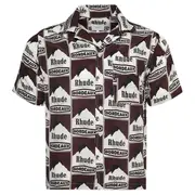 [RHUDE] Moonlight Bordeaux Silk Shirt