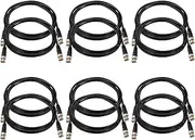uxcell Power Cable 9.84Ft, 12 Pcs 9mm x 13mm RCA Male to Male Pigtail Barrel Plug Connector Cable for CCTV Security Camera Lighting Power Adapter, Black