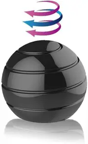 Kinetic Desk Toys,Full Body Optical Illusion Spinning Ball,Gifts for Men,Women,Kids 1.5" Size (Black)