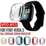 For Fitbit Versa 3 Fitbit Sense Watch Full Cover Screen Protector Soft TPU Case