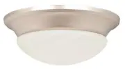 Sunset Lighting Fan Light Kit 2-Light 13W Faux Alabaster Satin Nickel Finish Y-2