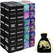48 PCS MTG Counter Token Dice Abilities Keyword Counters Bulk Creature Stats Buff Magic The Gathering Tokens Dice Set with Bag TCG Card Games Accessories (MTG)