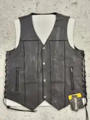 Street and Steel 2nd Amendment, Conceal carry Leather vest, MED-TO-3XL AVAILABLE