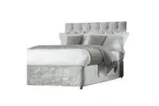 Belledorm Divan Crushed Velvet Base Wrap (Silver) - UTBM400