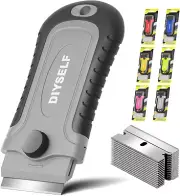 Razor Blade Scraper, 1 Pack Razor Scraper with 15 Razor Blades, Ergonomic Handle