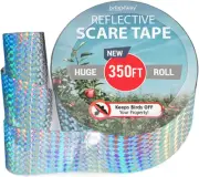 Premium Quality Bird Deterrent Reflective Scare Tape Ribbon 350 Ft Long – Pes...
