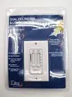 Litex Dual Ceiling Fan and Light Control with Dimmer, Model WM-7, White, New