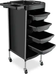 Noverlife Hair Salon Storage Tool Cart, 6-Layer Salon Cart with Wheels, Space
