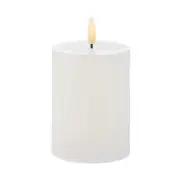 Amalfi Hughe LED Flickering Candle - White - 7.5x10cm