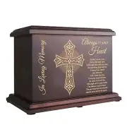 Cremation Memorial Urns for Human Ashes Adult Male Female Wooden Urns Box and...