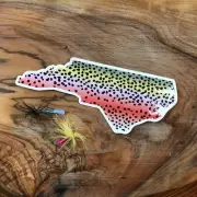 North Carolina Rainbow Trout Skin Pattern Die Cut Sticker Water Fade Proof Fish