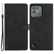 Solid Color Skin-feel Leather Case For Blackview A55 Pro,wallet Design Phone Cover