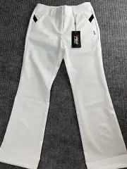 PRO GOLF MASTER Women's Summer Golf Pant Size Medium White Slim Flared Trouser