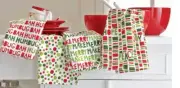 TAG/Tag2U/TagLtd.- WHIMSY DOT DISHTOWEL SET- Set of 4 Dishtowels- NEW- NWT