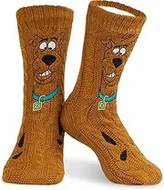 [Scooby-Doo!] Mens Slipper Socks, Knitted Fluffy Socks Fleece Lining Non Slip