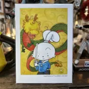 Usagi Yojimbo CHIBI USAGI & DRAGON PRINT | 5X7 By Julie Sakai