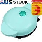 110-220 V Compact Snack Maker Fun Cooking 350W Mini Waffle Maker (Green US Plug)