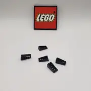 LEGO 2 x 1 x 2/3 18° Slope w 4 Slots BLACK (x5) 61409 NEW REPLACEMENT PARTS