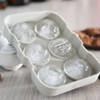 在飛比找樂天市場購物網優惠-製冰模具 日本球形冰格冰球模具圓形大號威士忌硅膠冰塊制冰盒創