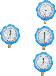 SOLUSTRE 4pcs Recharge Gauge for Air Conditioning Repair Low Pressure Gauge for Adding Compatible Multiple Models Easy to Use Mechanical Manifold Tool for Home Maintenance