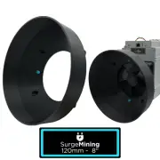 120mm to 8 Inch - Fan Shroud Adapter Crypto ASIC Miner Silencer Antminer S9 L3+