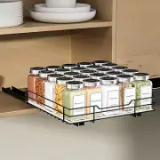 Pull Out Spice Rack, Slide Out Spice Rack for Cabinet, Spice Rack Organizer for