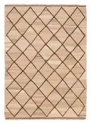 Vintage Hand Woven Kilim Rug 4'1" x 5'10" Traditional Wool Carpet