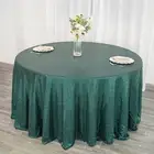 120" Hunter Green SEQUIN ROUND TABLECLOTH Wedding Catering Reception Linens