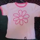 NWT!! LIFE IS GOOD "GOOD KIDS" S/S RINGER TEE. .."SIMPLE DAISY". (L-10